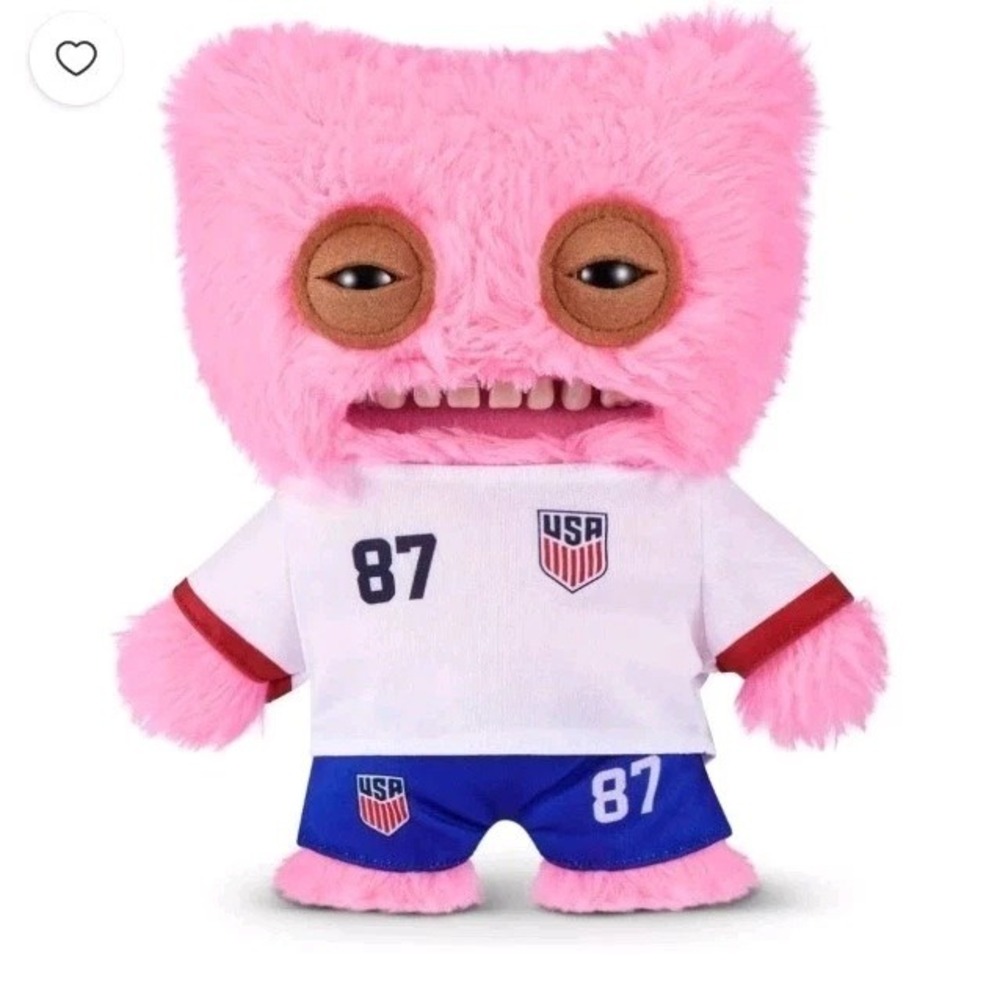 ZURU Fuggler x US Soccer USA Pink Monster Plush Button Eyes Walmart NIB